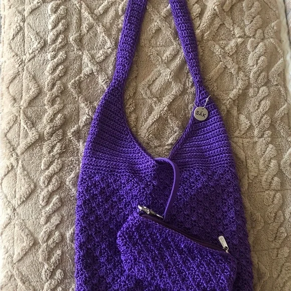 THE SAK
Purple Crossbody Bag with Textured Crochet Design - Picture 2 of 8